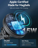 Fast 15W wireless charging with MagSafe compatibility for quick phone power-up