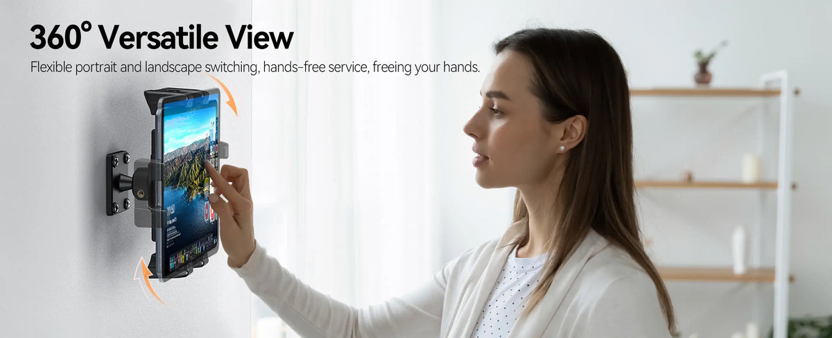 OHLPRO Wall tablet mount with 360-degree screen rotation feature