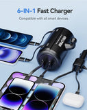 OHLPRO Retractable Car Charger with Phone & Tablet Holder