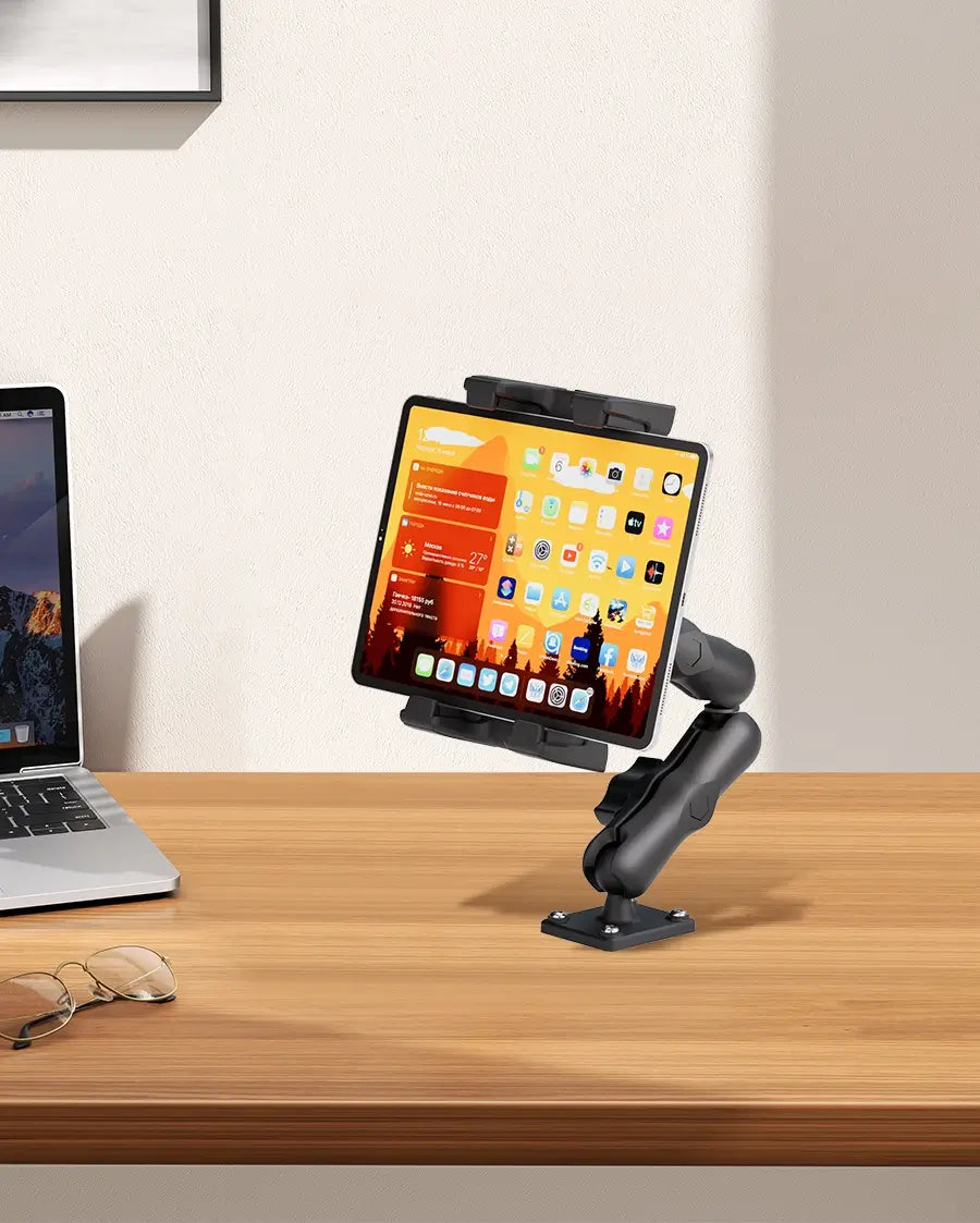 OHLPRO Drill Base Tablet Mount for Office Desk & Workbench with 8