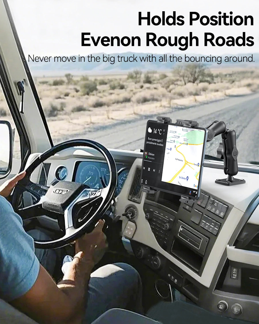 OHLPRO Install the drill base tablet holder securely on your truck windshield