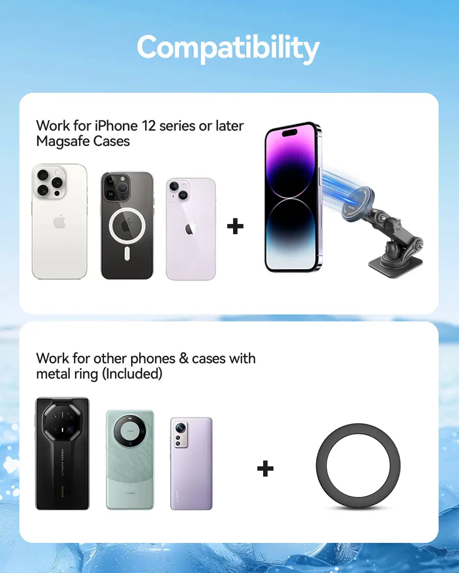 Adjuatable OHLPRO  Car mount with 15W magnetic charge