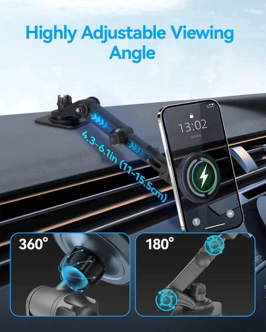 OHLPRO Retratable Car Strong Magnetic Mount Charger 