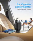 OHLPRO 5-in-1 vehicle charger with built-in Lightning and Type-C cables