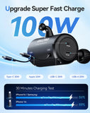 OHLPRO Retractable Car Charger with Phone & Tablet Holder