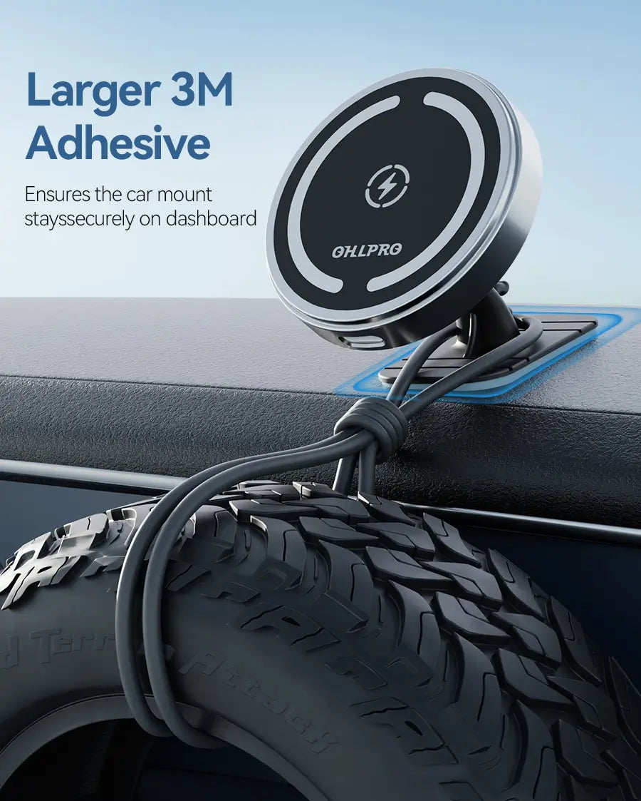 OHLPRO Wireless Car Charger with Extended Arm