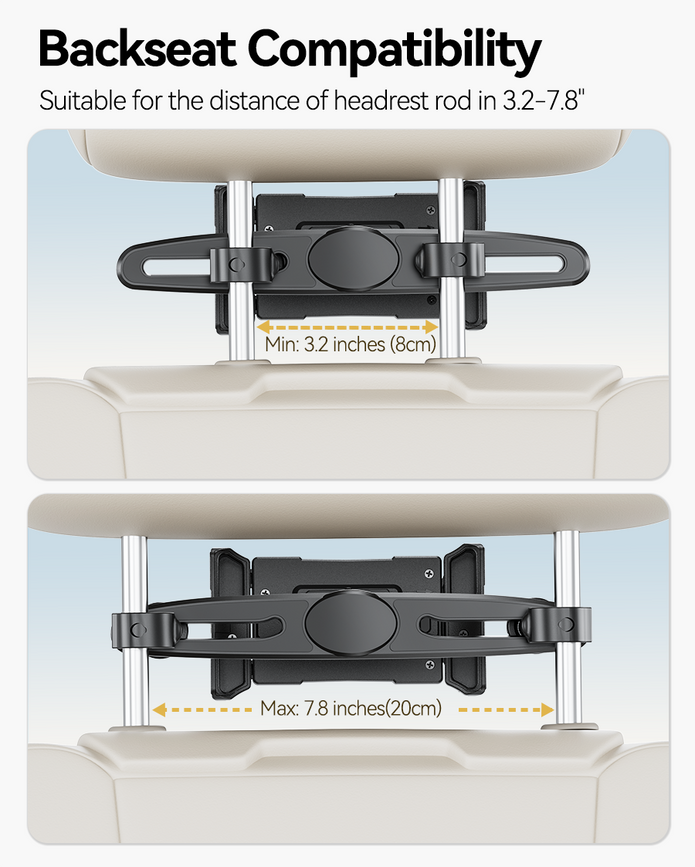 OHLPRO Universal Car Headrest Mount Fits Most Car Headrest Models