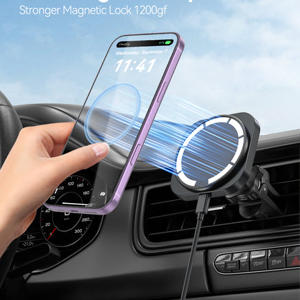 OHLPRO Anti-Shake Strong Magnetic Lock MagSafe Car Mount Stable on Bumpy Roads