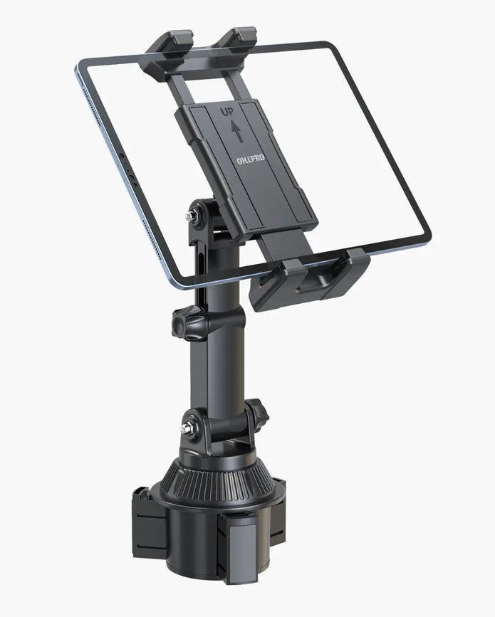 OHLPRO Black telescopic car holder for smartphone and tablet with vent clip base