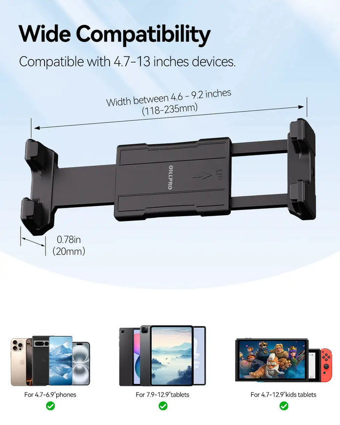 OHLPRO Fits iPad, Samsung Tablets & 4.3-13