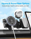 OHLPRO Blue Adjustable Car charger holder with 3M base support Magsafe and 15W fast charge