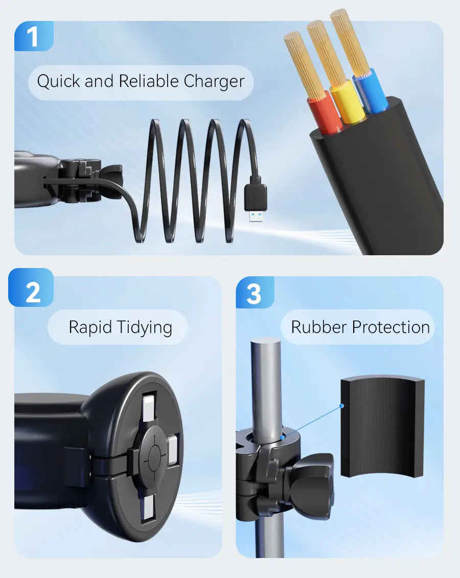 Overview of OHLPRO car-mounted charging station with multiple connectors