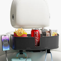 OHLPRO Car headrest organizer with hooks and cup holder