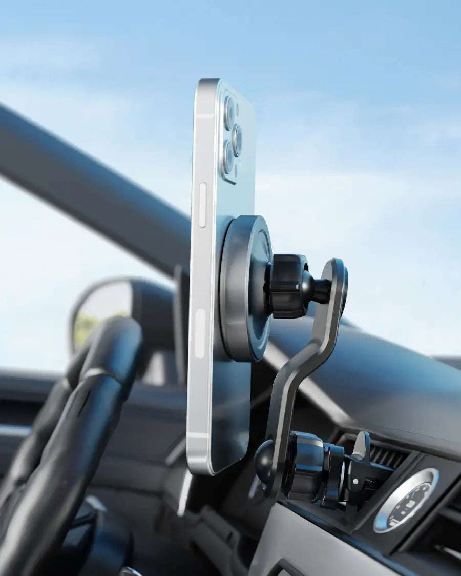 OHLPRO Car magnetic phone holder with wireless charging feature