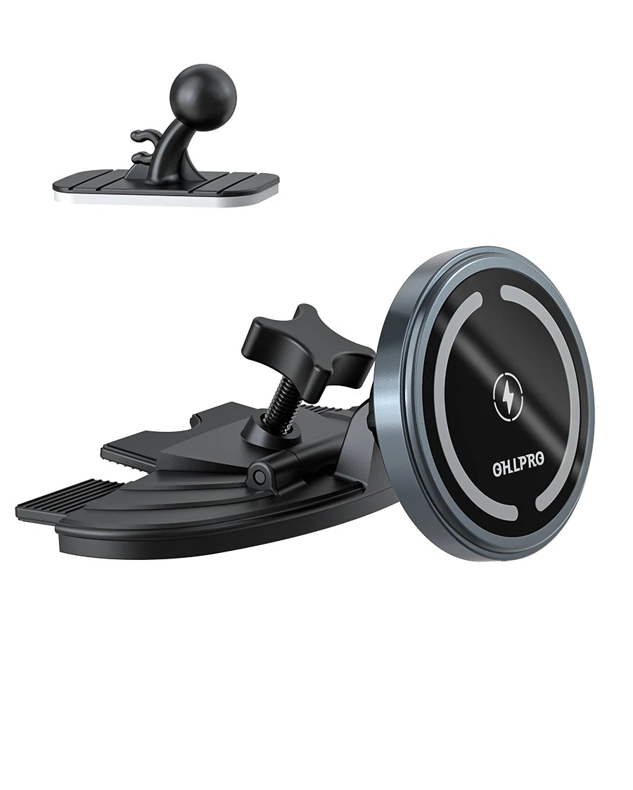 OHLPRO CD slot phone holder with magnetic wireless fast charging