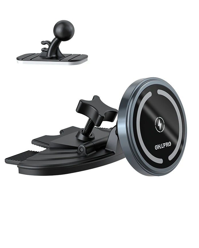OHLPRO CD slot phone holder with magnetic wireless fast charging