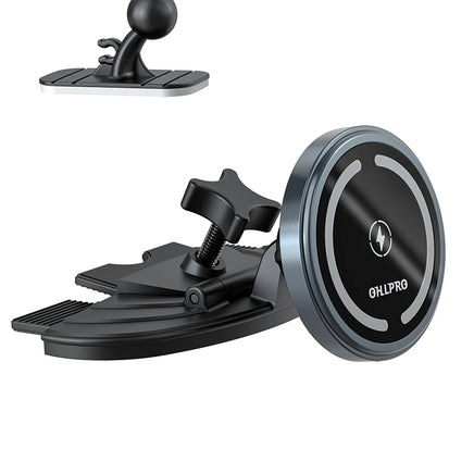 OHLPRO CD slot phone holder with magnetic wireless fast charging