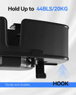 OHLPRO Close-up of two sturdy hooks for hanging bags