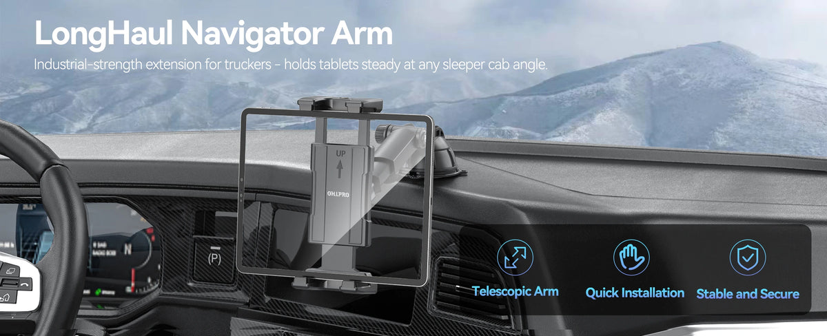 OHLPRO Flexible Gooseneck Suction Phone Holder – Customizable Reach