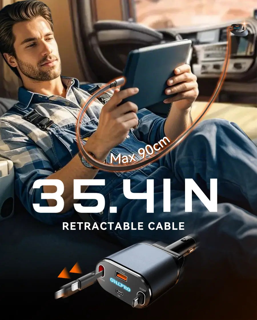 Users holding phones and tablets while charging in car OHLPRO