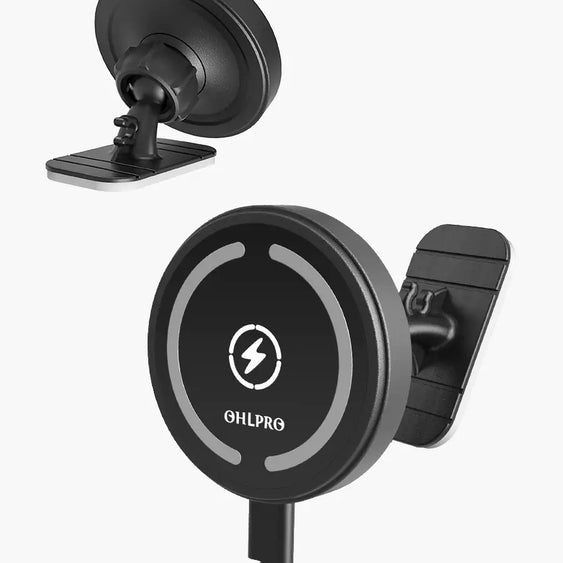 OHLPRO 15W Fast-Charging MagSafe 
Black Car Charger for iPhone Main Product View