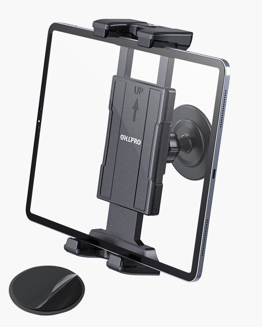 No-arm version of the sticky tablet holder, 360-degree rotation