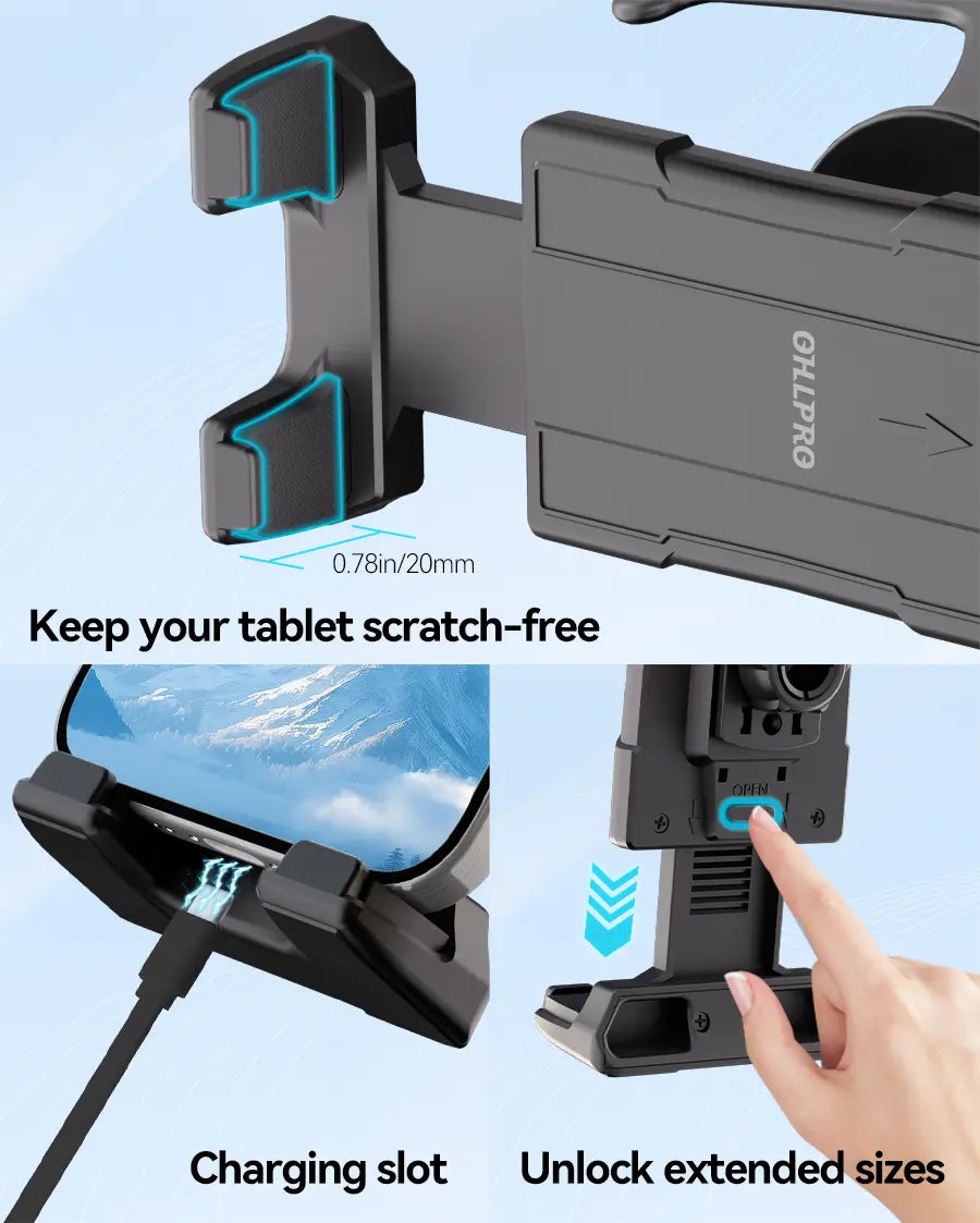 OHLPRO Tool-free and easy install Tesla backseat tablet holder