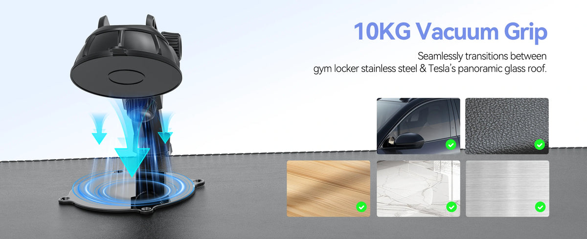 OHLPRO Non-Slip Suction Cup Phone Mount – Works on All Smooth Materials