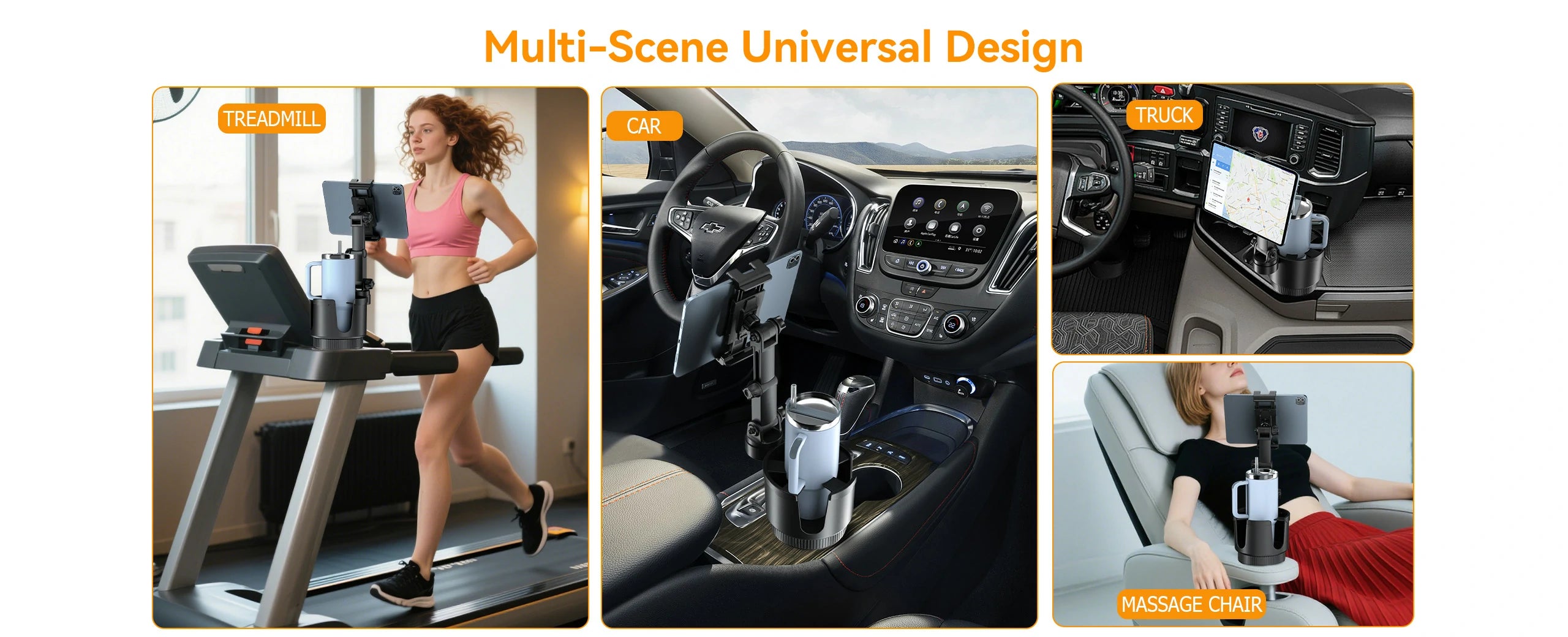 OHLPRO innovative 2-in-1 car cup holder phone tablet mount maximizing dashboard space without losing original cup storage.