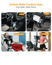 OHLPRO innovative 2-in-1 car cup holder phone tablet mount maximizing dashboard space without losing original cup storage
