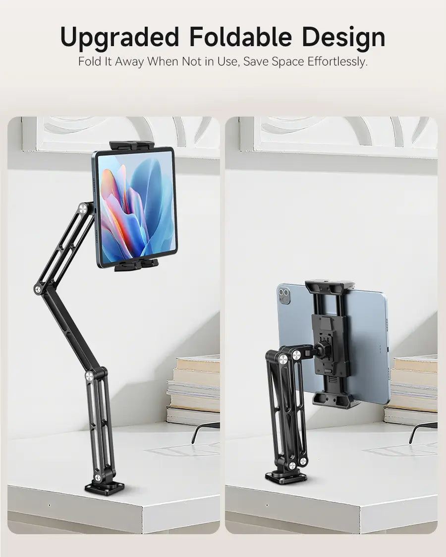 OHLPRO durable tablet holder wall mount with 3-section foldable support arm