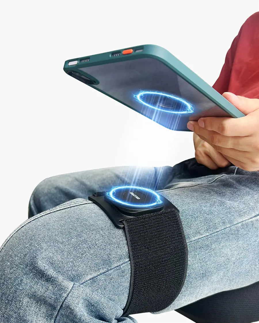 OHLPRO magnetic pilot kneeboard tablet holder with adjustable thigh strap for hands-free flight use