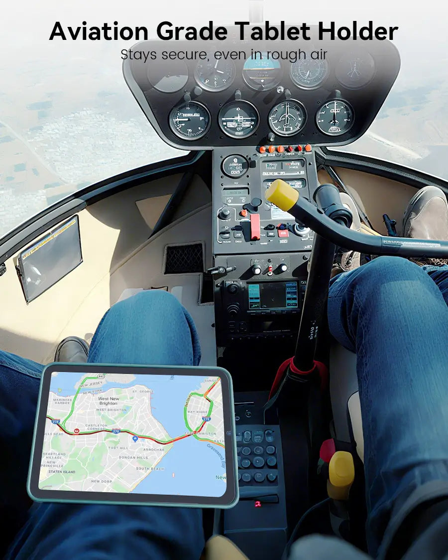 OHLPRO magnetic pilot kneeboard used in cockpit for navigation charts and flight planning