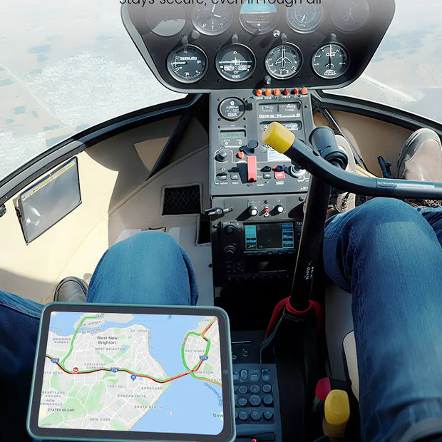 OHLPRO magnetic pilot kneeboard used in cockpit for navigation charts and flight planning