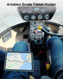 OHLPRO magnetic pilot kneeboard used in cockpit for navigation charts and flight planning