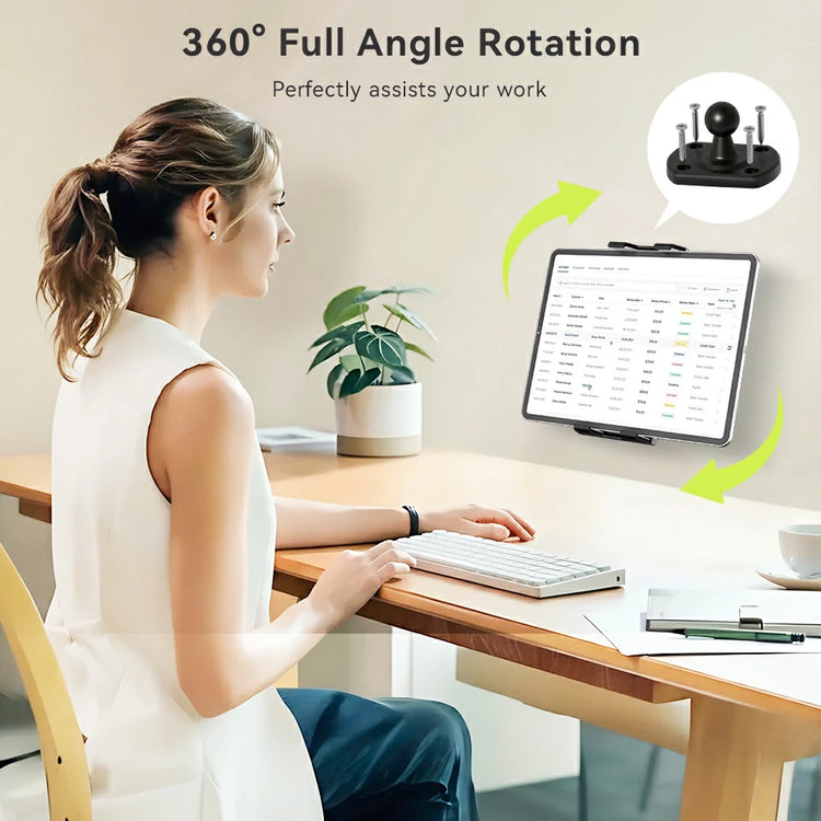 OHLPRO 360° rotaton tablet wall mount with adjustable viewing angle for office work