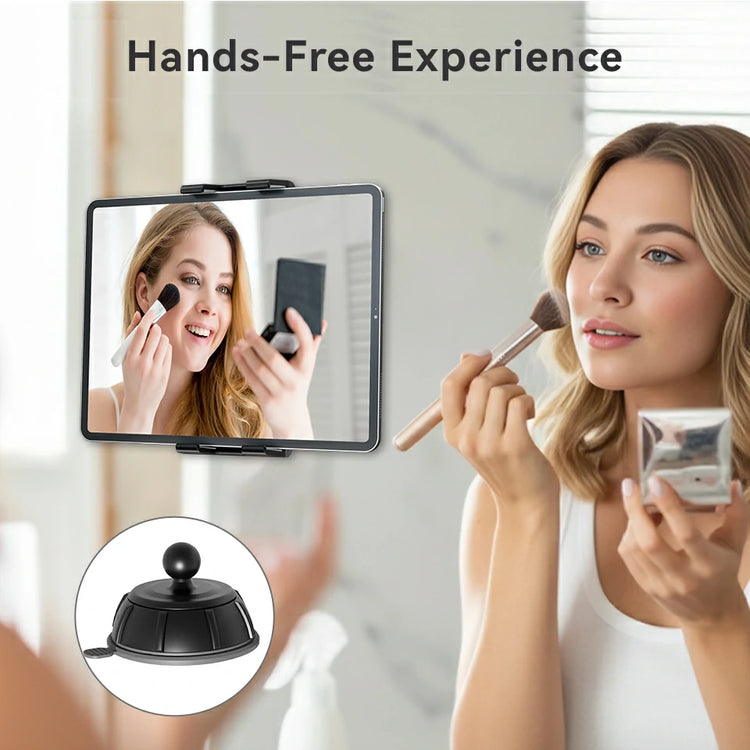 ohlpro hands-free tablet wall mount for makeup,bathroom and home use