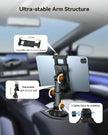 OHLPRO tool-free quick installation car cup holder mount with secure mechanical locking knobs.