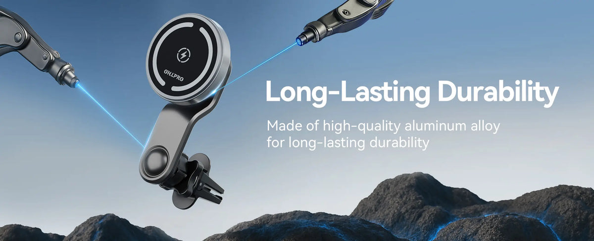 OHLPRO Phone stays firmly attached on sharp turns with magnetic mount