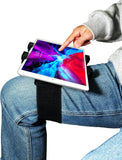Innovative kneeboard tablet mount for pilots, adjustable and secure for tablets and phones