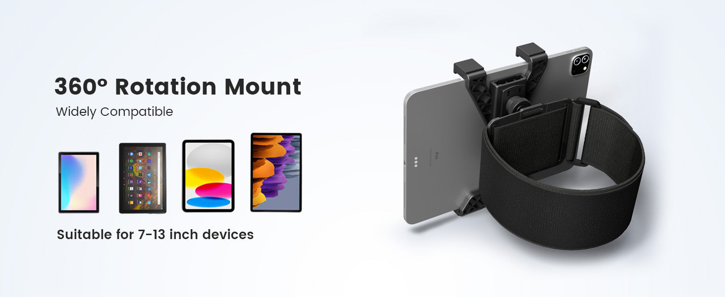 Stable mounting of the kneeboard on your thigh for hands-free tablet use during flight with 360° rotation