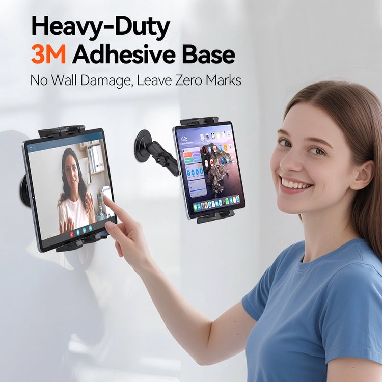 Sticks securely on smooth wall surfaces like marble, glass, or mirrors