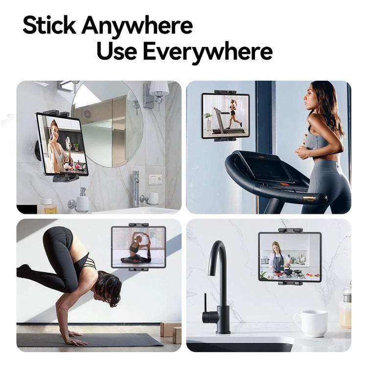 Sticks securely on smooth wall surfaces like marble, glass, or mirrors
