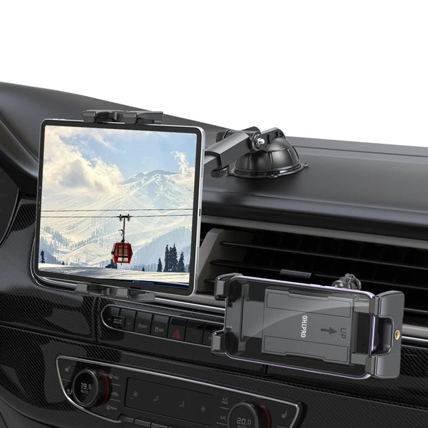OHLPRO 4.3-13 Inch Suction Cup Phone Holder – Adjustable Arm & 360° Rotation for Car & Desk
