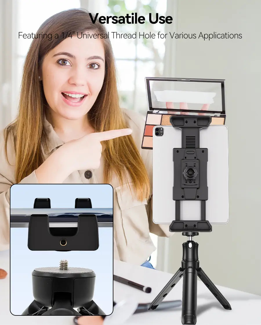 OHLPRO universal tablet desk mount  for live streaming with tripod