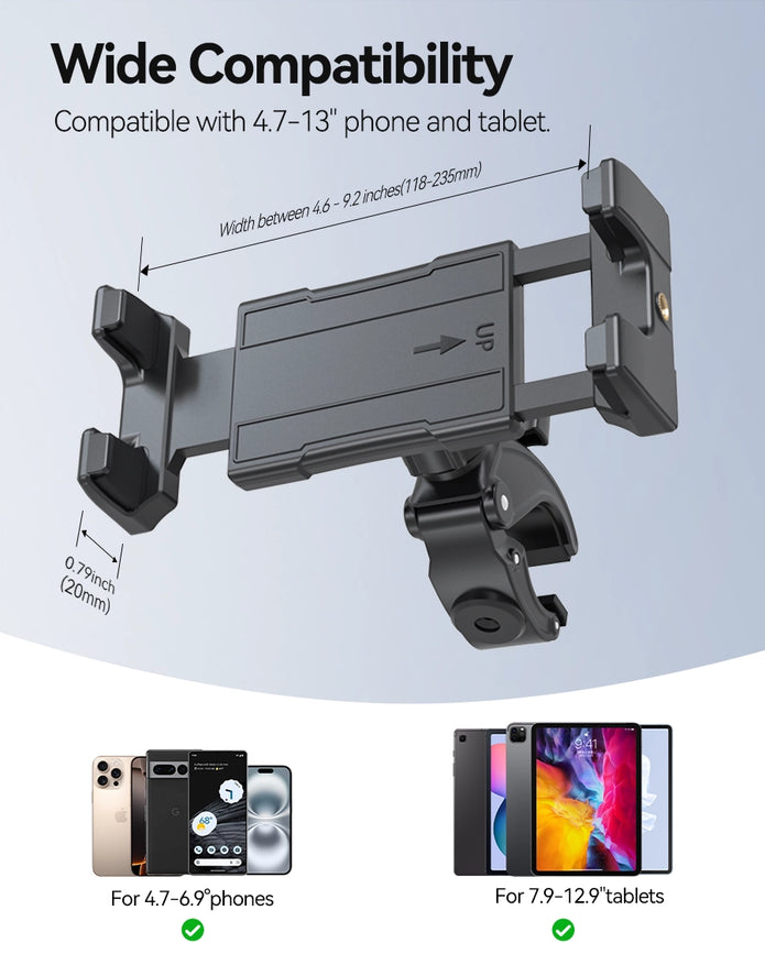 OHLPRO Universal mount compatibility with iPad and Android tablets