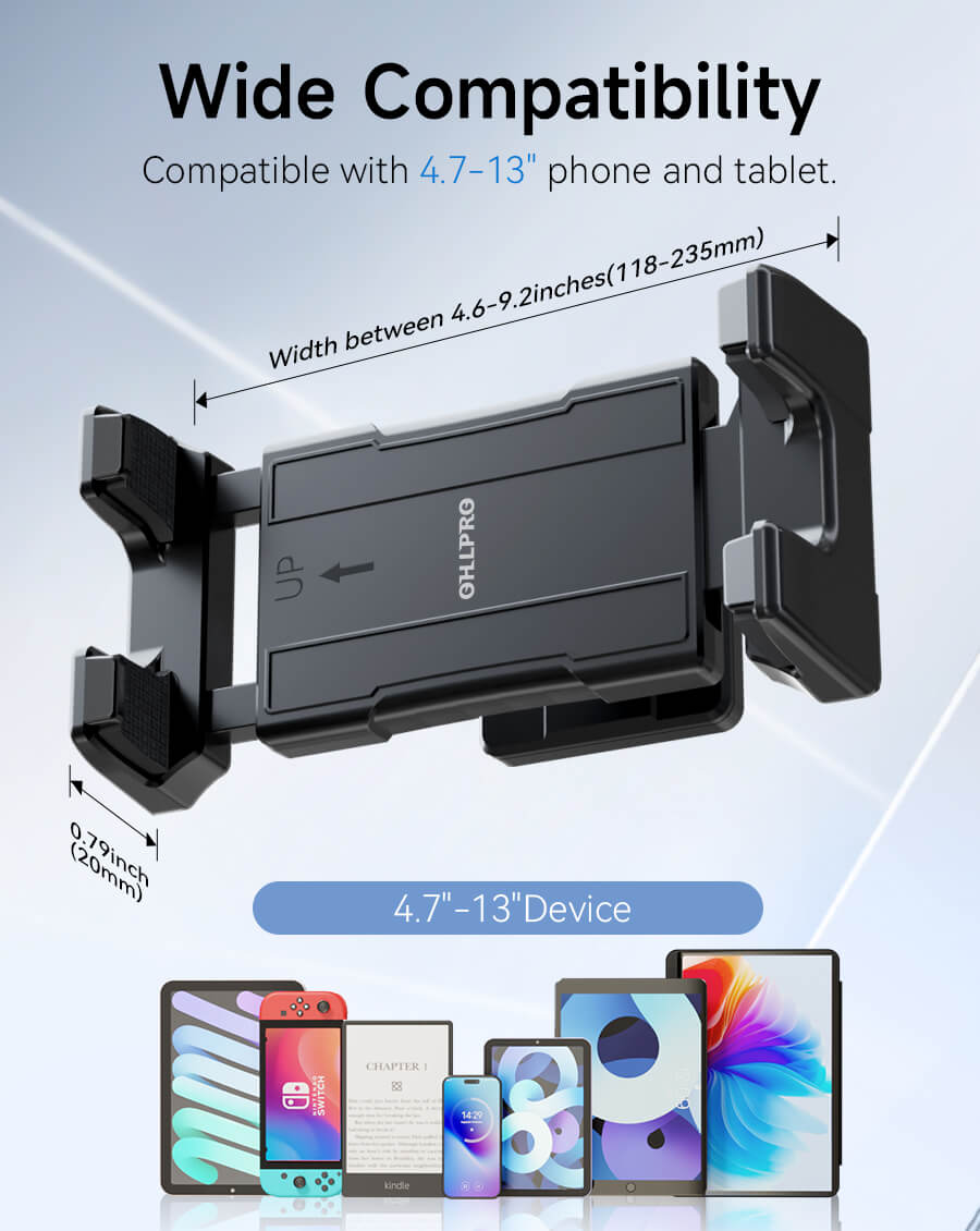 OHLPRO unversal phone and tablet holder wall compatibility
