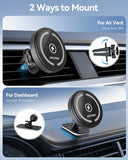 Easy-to-use vent clip mount for wireless charger installation in your car