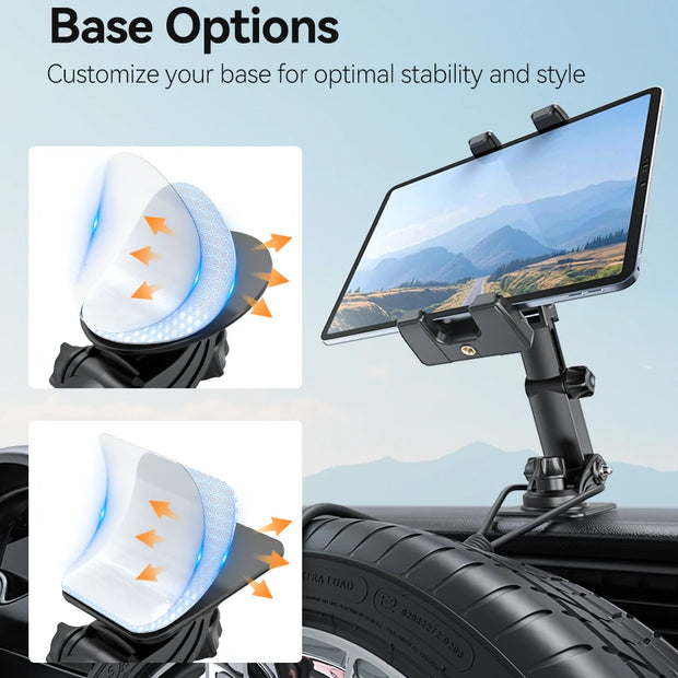OHLPRO Step-by-step installation of phone holder on windshield.