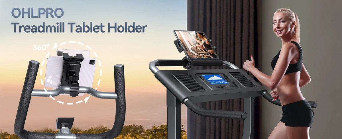 OHLPRO Tablet holder for treadmill or exercise bike entertainment